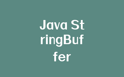Java StringBuffer