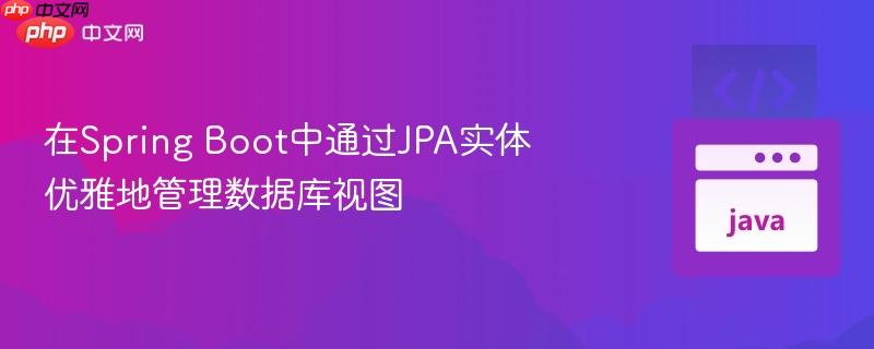 176215399764570 在Spring Boot中通过JPA实体优雅地管理数据库视图
