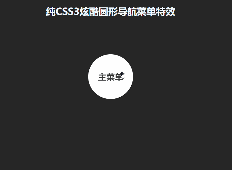使用纯CSS实现圆形导航菜单效果（代码示例）-偶像资源网