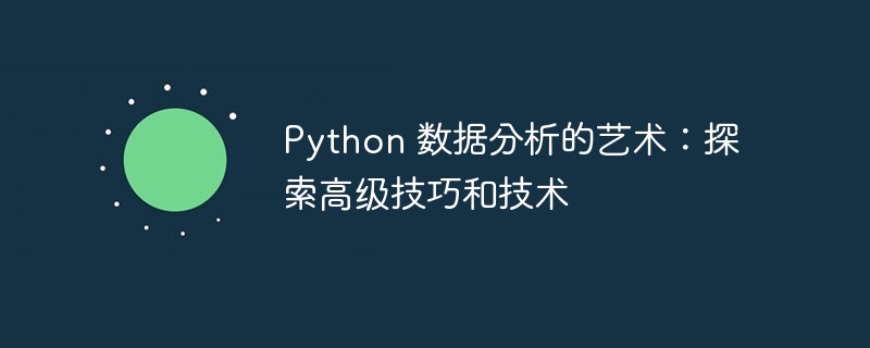 Python 数据分析的艺术：探索高级技巧和技术-偶像资源网