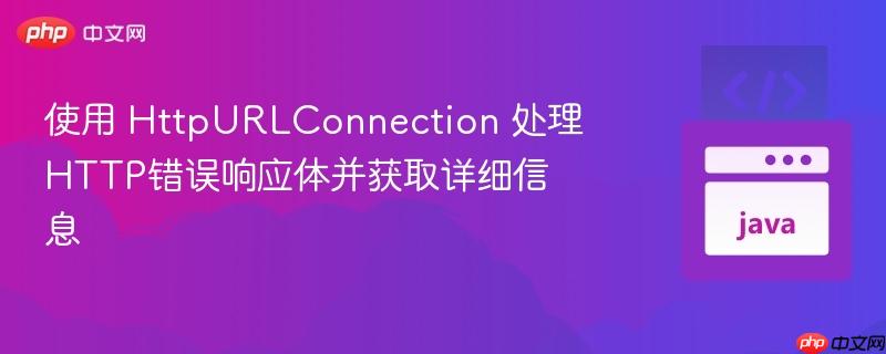 使用 HttpURLConnection 处理HTTP错误响应体并获取详细信息