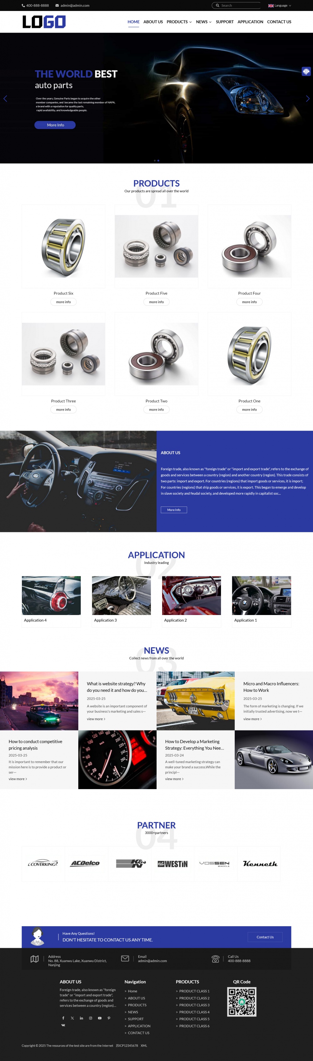 (响应式)中英双语外贸企业网站模板