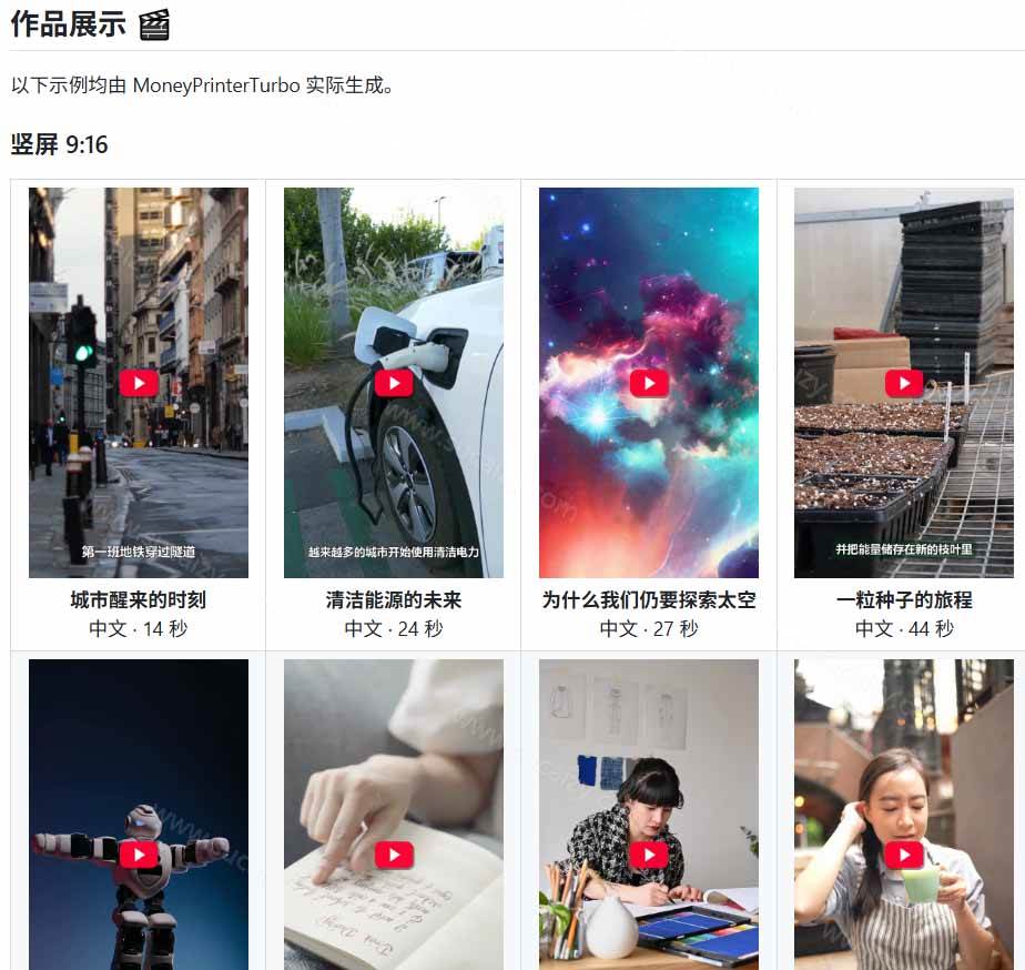 (19896期)Github上 103.4k stars 项目!AI自动生成短视频工具,输入主题即可生成文案配音字幕 MoneyPrinterTurbo (19896期)Github上 103.4k stars 项目!AI自动生成短视频工具,输入主题即可生成文案配音字幕 MoneyPrinterTurbo