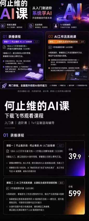 AI创作全链路实战教程|万字手册·提示词拆解·9节工作流课,打造稳定高质量AI视频作品 AI创作全链路实战教程|万字手册·提示词拆解·9节工作流课,打造稳定高质量AI视频作品