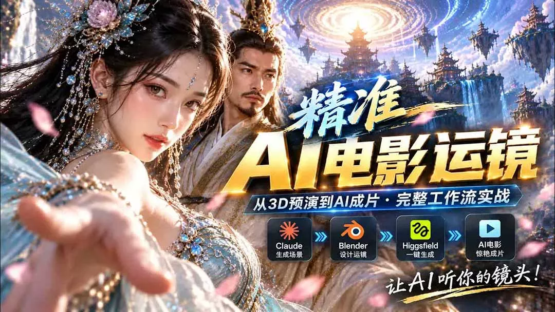 AI视频终于能精准运镜了!Claude + Blender + Higgsfield 免费插件实测 AI视频终于能精准运镜了!Claude + Blender + Higgsfield 免费插件实测