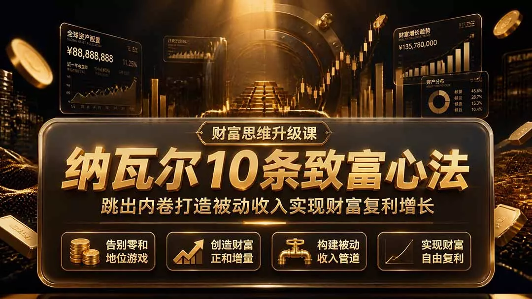 付费文章:纳瓦尔10条致富心法,跳出内卷打造被动收入实现财富复利增长 付费文章:纳瓦尔10条致富心法,跳出内卷打造被动收入实现财富复利增长