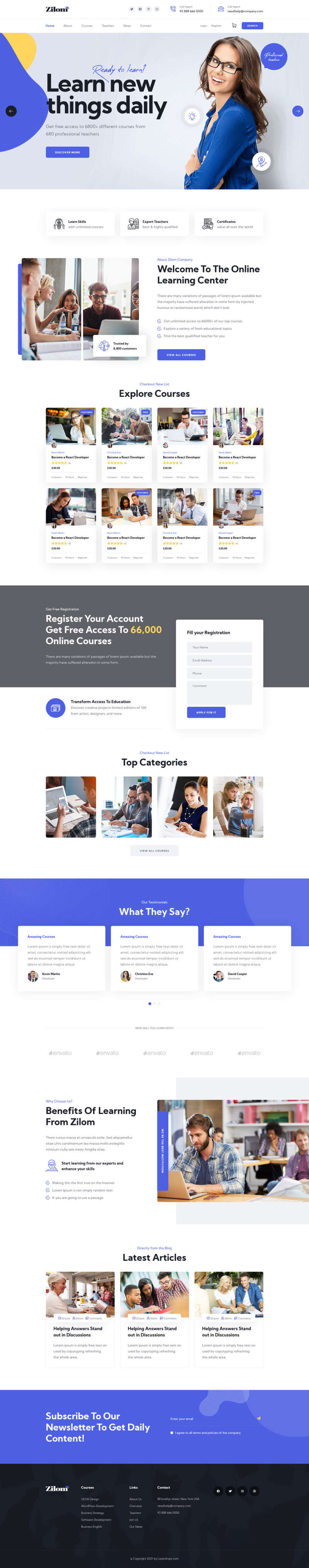 在线教育培训机构HTML模板