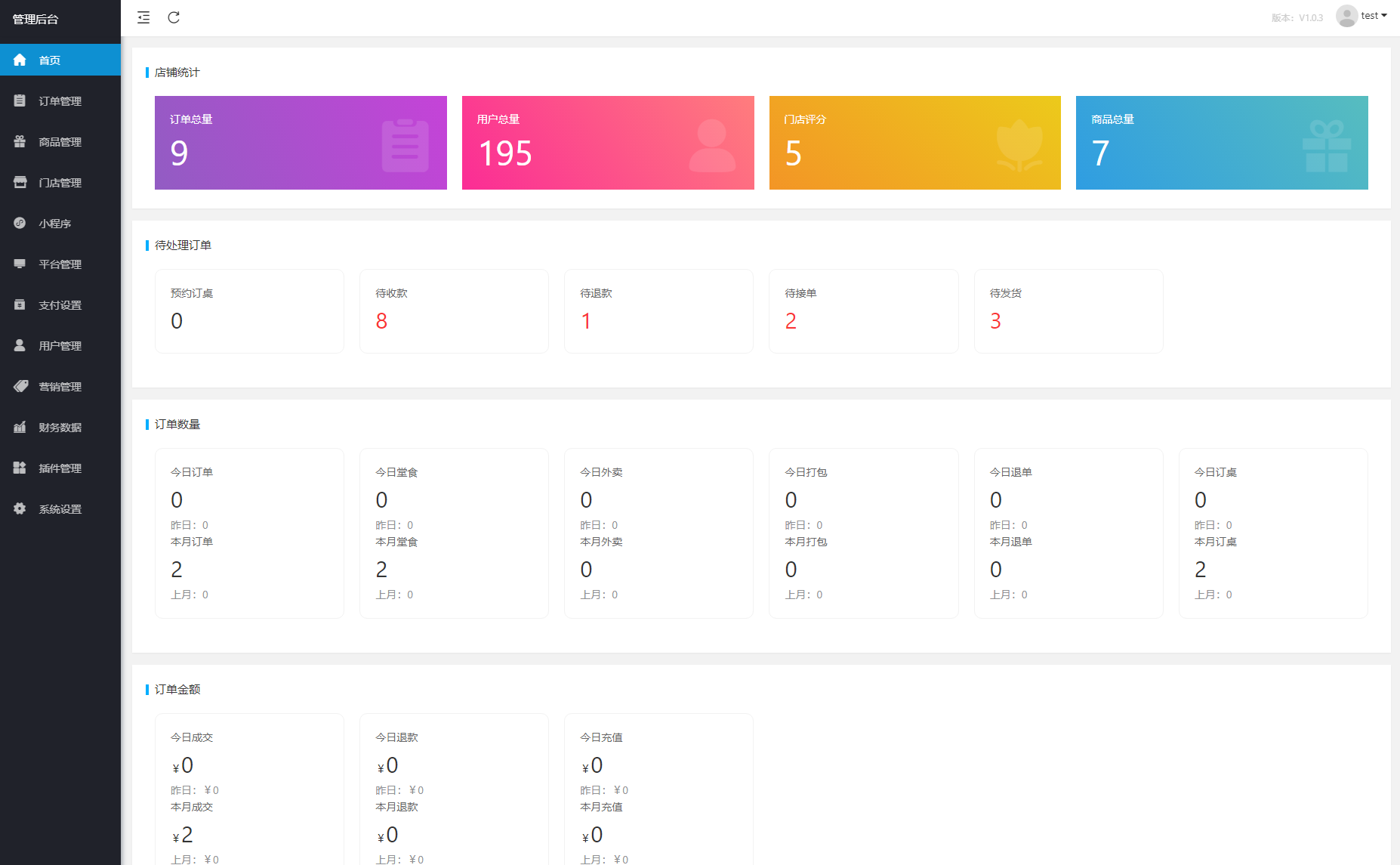 扫码点餐外卖配送系统(多端小程序+H5)开源版