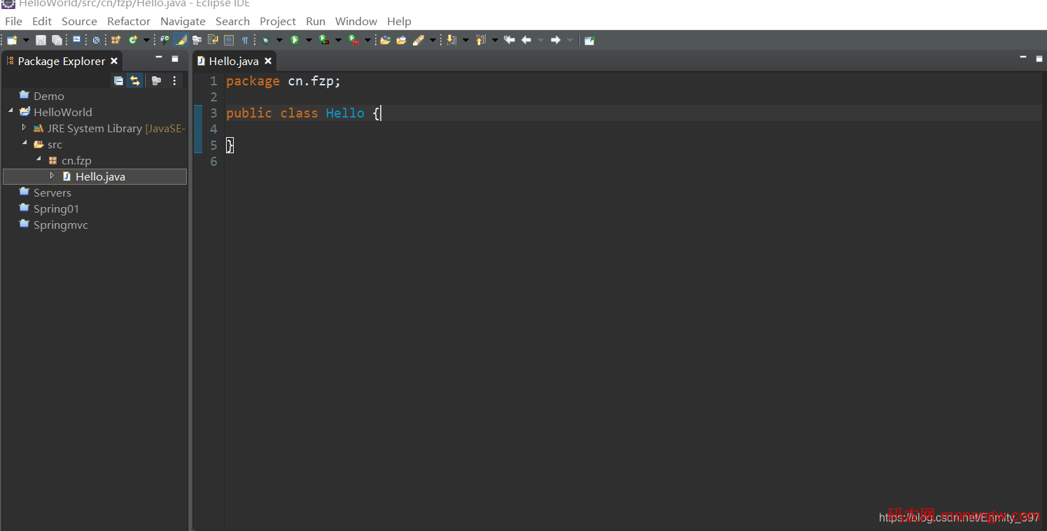 1605749789119235 eclipse输出Hello World的实现方法