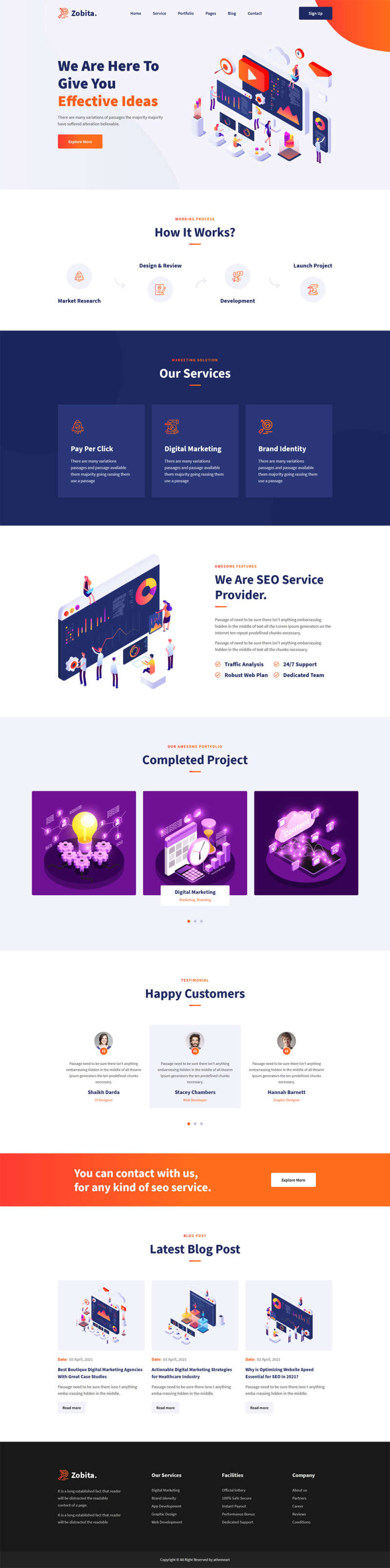 网络数字营销策划公司HTML网站模板