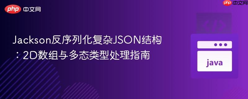 176215801994349 Jackson反序列化复杂JSON结构:2D数组与多态类型处理指南