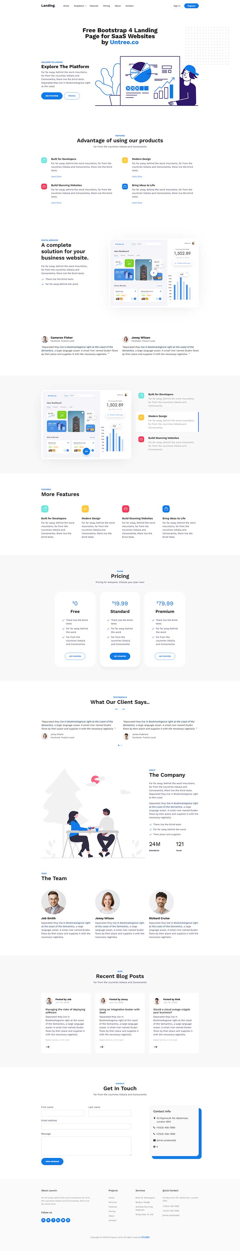 响应式带登录注册表单设计公司html模板