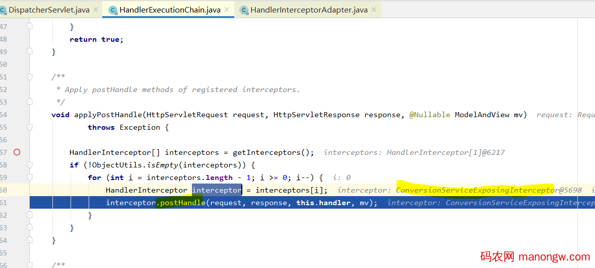 1604107231316200 Spring HandlerInterceptor实现原理代码解析