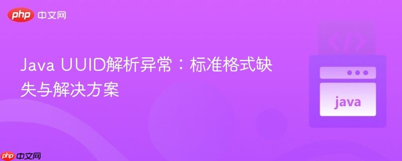 176215944552543 Java UUID解析异常:标准格式缺失与解决方案