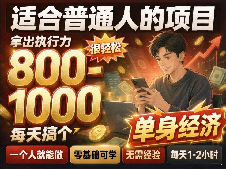 单身交友社群,普通人拿出执行力一个人每天搞个800-1k很轻松,普通人随时入局,无需经验【揭秘】 单身交友社群,普通人拿出执行力一个人每天搞个800-1k很轻松,普通人随时入局,无需经验【揭秘】