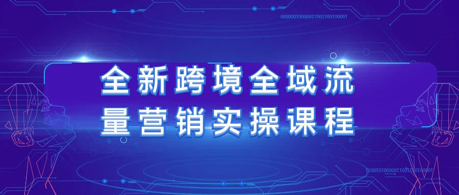 全新跨境全域流量营销实操课程